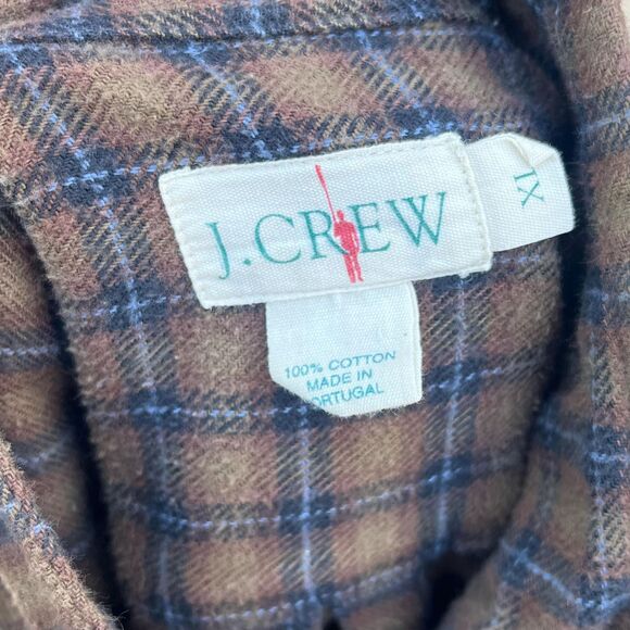 Vintage J. Crew Shirt Mens XL Flannel Plaid Oarsman 90s Preppy Casual - Picture 4 of 6